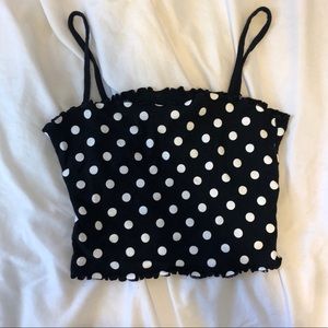 TOPSHOP CROPPED POLKA DOT